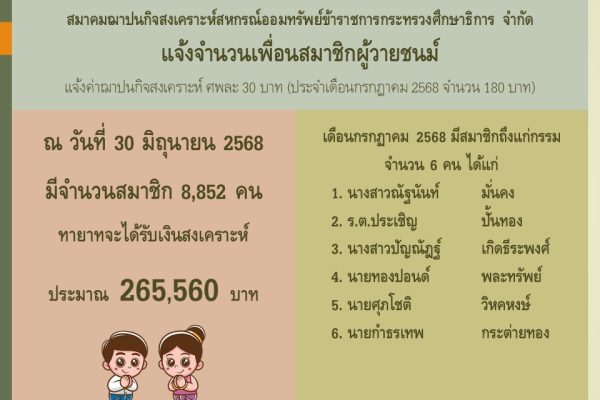 สสอ.ศธ. - กรกฏาคม 2568